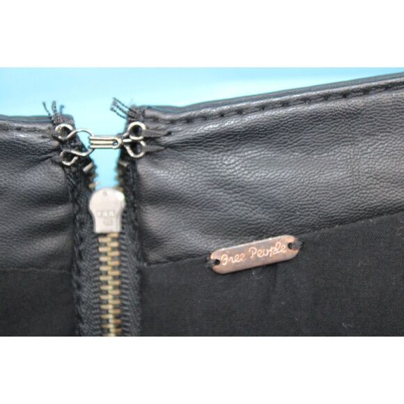 FREE PEOPLE WOMENS MODERN FEMME VEGAN OB583305 SKIRT MINI BLACK SIZE SMALL - Picture 3 of 4